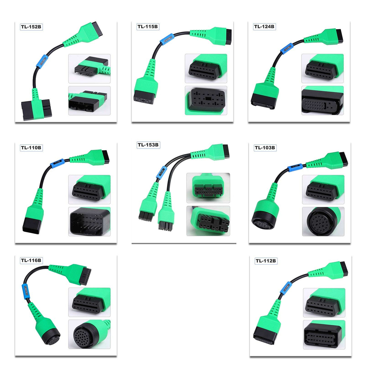 Launch EV battery pack test cables, blue series
