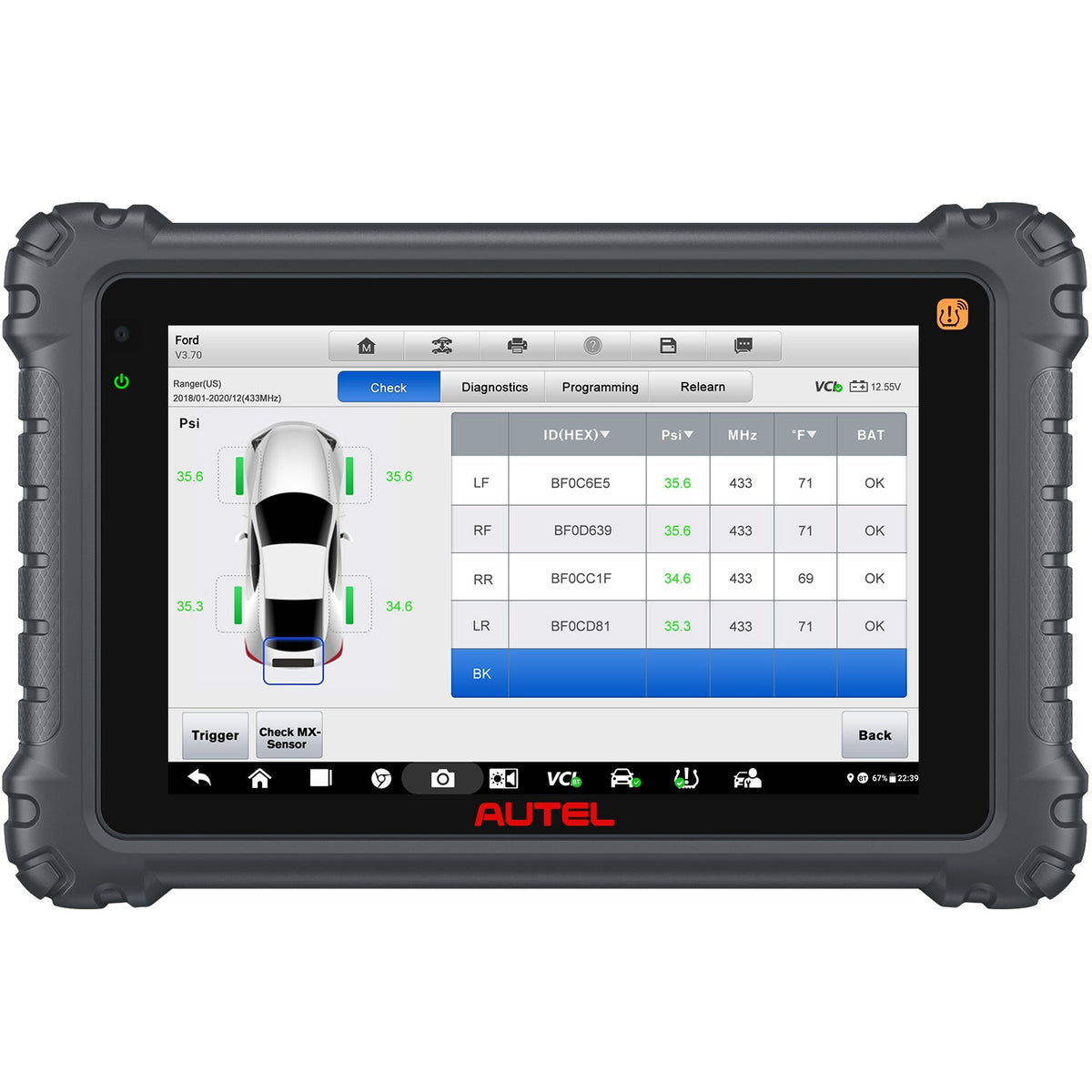 Autel MaxiCOM MK906S PRO2-TS profesionali diagnostikos įranga