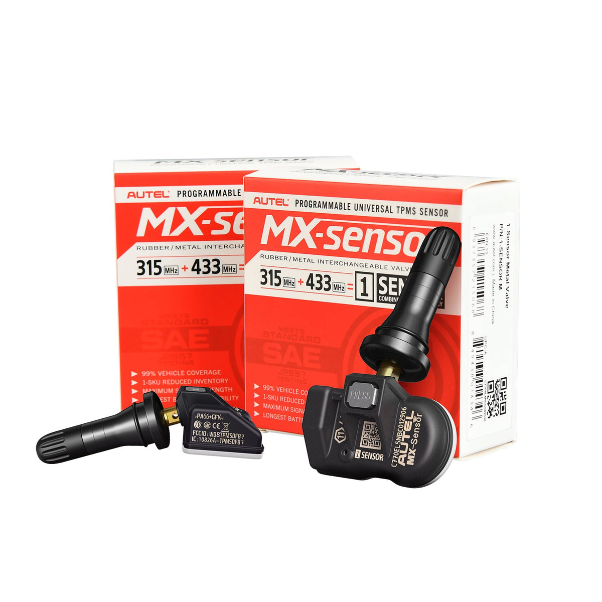 Autel MX-Sensor 315 MHz ir 433 MHz universalus TPMS jutiklis