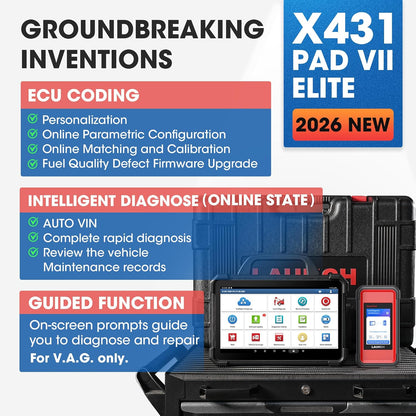 Launch X431 PAD VII Elite tablet front view