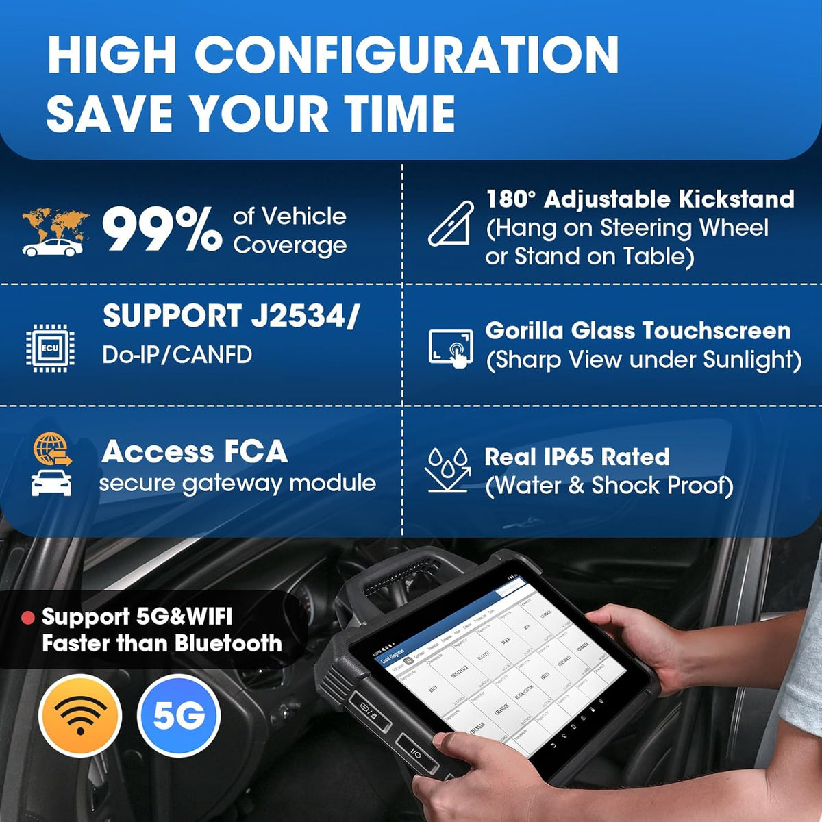Launch X431 PAD VII Elite with VCI connector