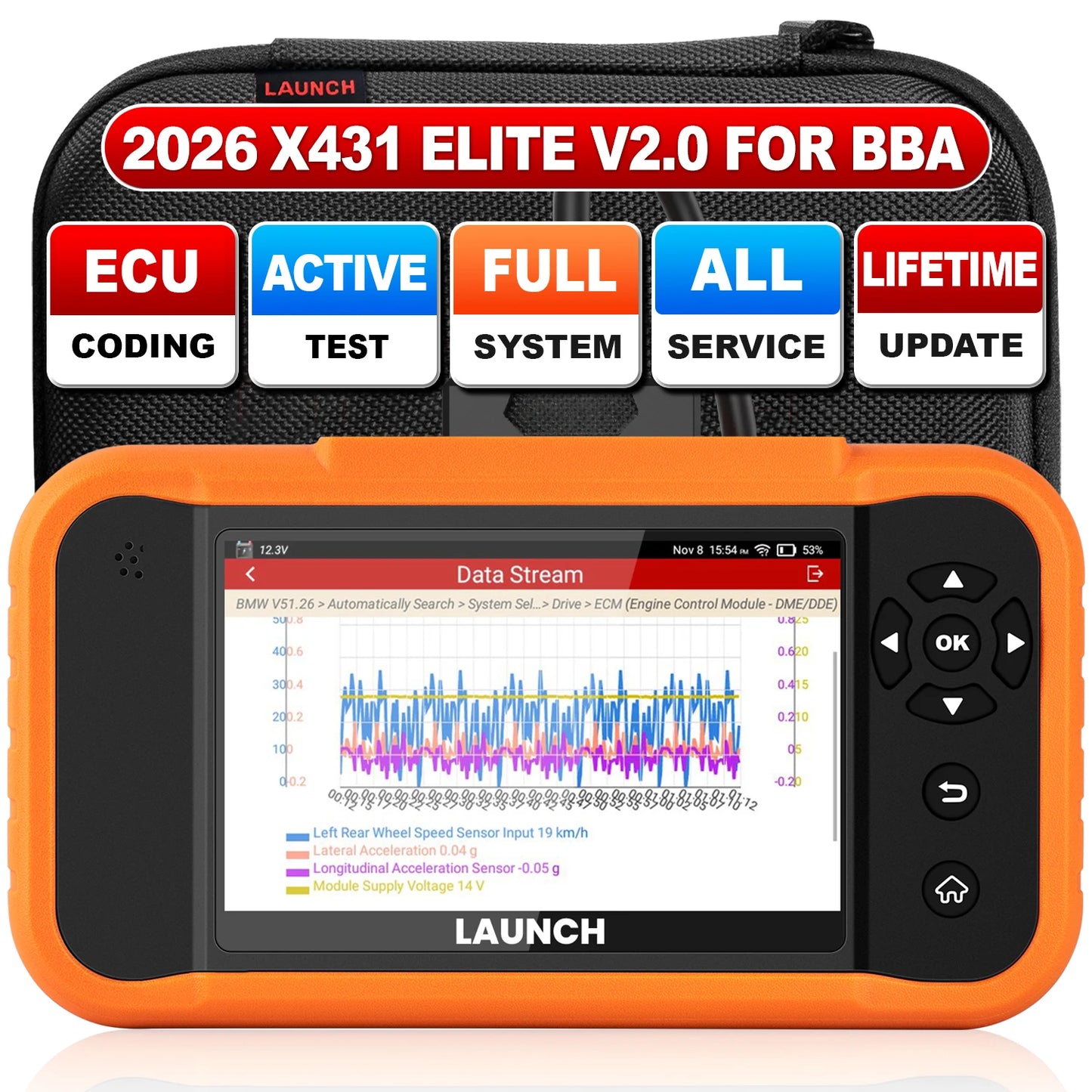 Launch Creader Elite 2.0 BBA diagnostikos prietaisas