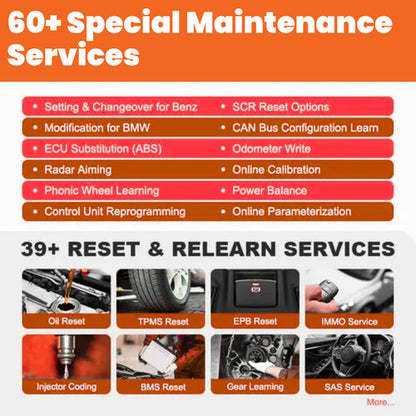Launch X431 PAD VII Elite maintenance and reset services