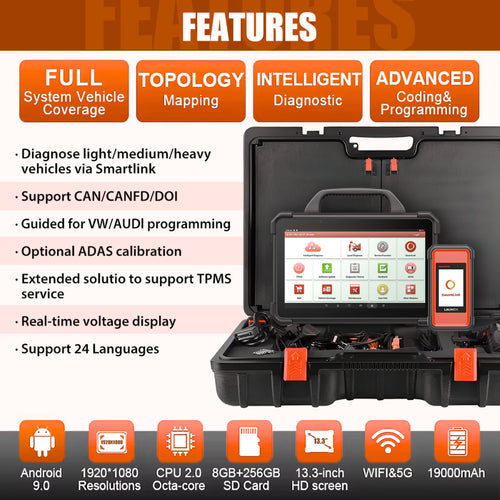 Launch X431 PAD VII Elite features and hardware
