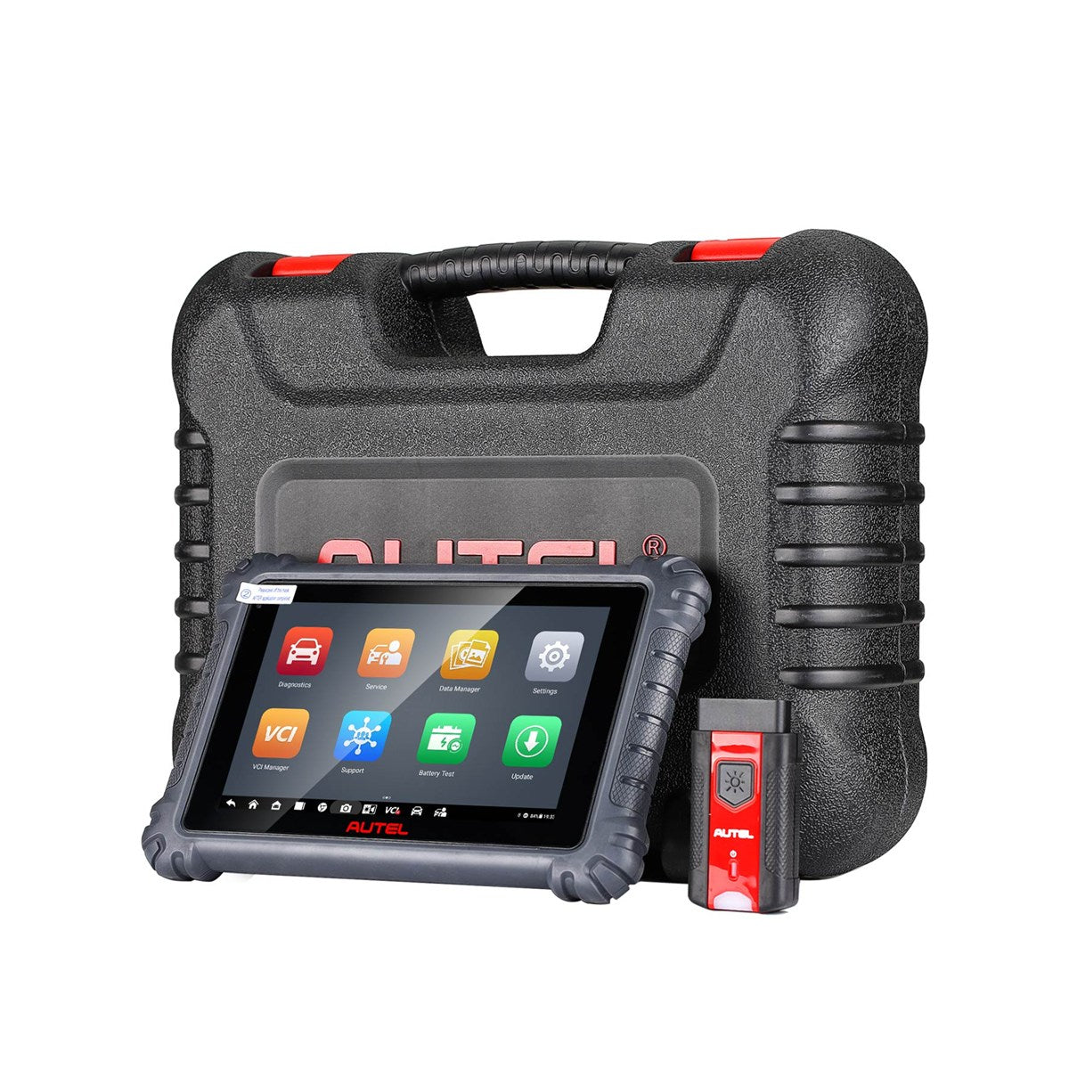 Autel MaxiCOM MK906 Pro diagnostic tablet with MaxiVCI V200 and carry case