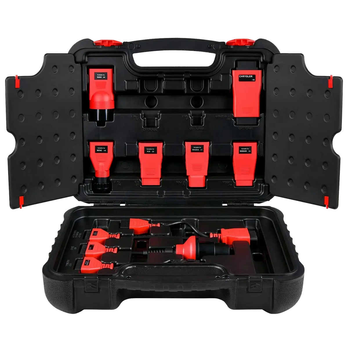 Autel MaxiPRO MP900BT KIT OBD1 adapter set in the carrying case